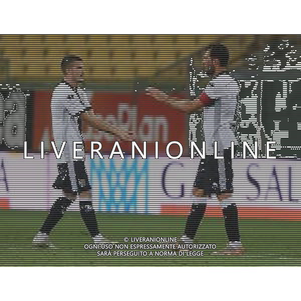 PARMA - LECCE AMICHEVOLE PRECAMPIONATO 29.07.2022 NELLA FOTO ESULTANZA DOPO IL GOL DI VALENTIN MIHAILA ©SANTANDREA/AGENZIA ALDO LIVERANI SAS