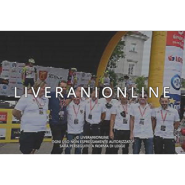 30-07-2022 Tour De Pologne; Tappa 01 Kielce - Lublin; Lencioni, Roberto - Carube; Velo, Marco; Lang, Czeslaw; Chicchi, Francesco; Bugno, Gianni; Kielce; ©SIROTTI/AGENZIA ALDO LIVERANI SAS
