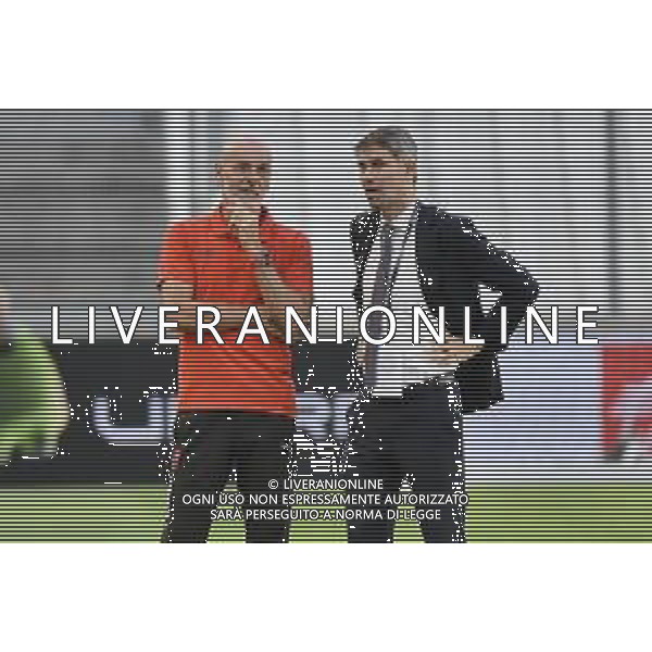 Stefano Pioli SX allenatore Milan e Frederic Massara DX direttore sportivo Milan Olympique Marsiglia vs Milan Marsiglia (FRA) 31-07-2022 Stadio Orange Velodrome amichevole precampionato foto Roberto Garavaglia/ag. Aldo Liverani sas