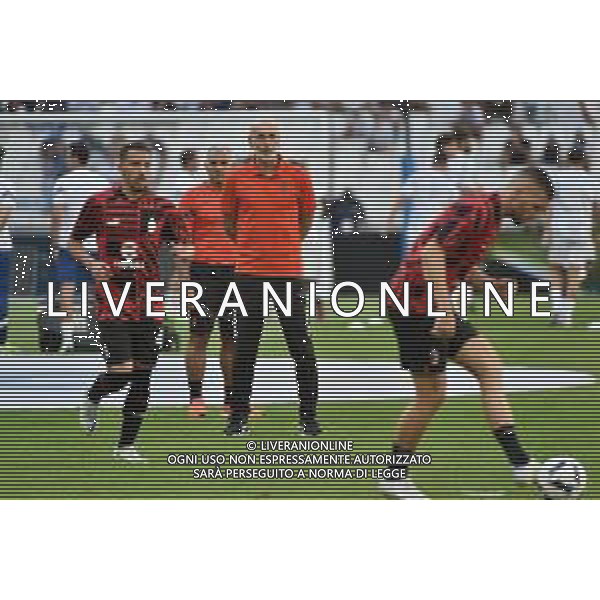 Stefano Pioli allenatore Milan osserva il riscaldamento dei giocatori Olympique Marsiglia vs Milan Marsiglia (FRA) 31-07-2022 Stadio Orange Velodrome amichevole precampionato foto Roberto Garavaglia/ag. Aldo Liverani sas
