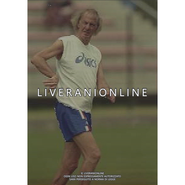 1997 ALLENAMENTO PRE CAMPIONATO SAMPDORIA CALCIO NELLA FOTO LUIS CESAR MENOTTI ALLENATORE SAMPDORIA CALCIO AG ALDO LIVERANI SAS 