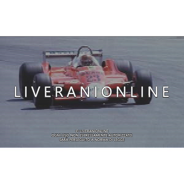 RETROSPETTIVA BRUNO GIACOMELLI PILOTA AUTOMOBILISTICO NELLA FOTO IN PISTA NELL\'ANNO 1980 ©Archivio Giovanni Liverani/AGENZIA ALDO LIVERANI SAS