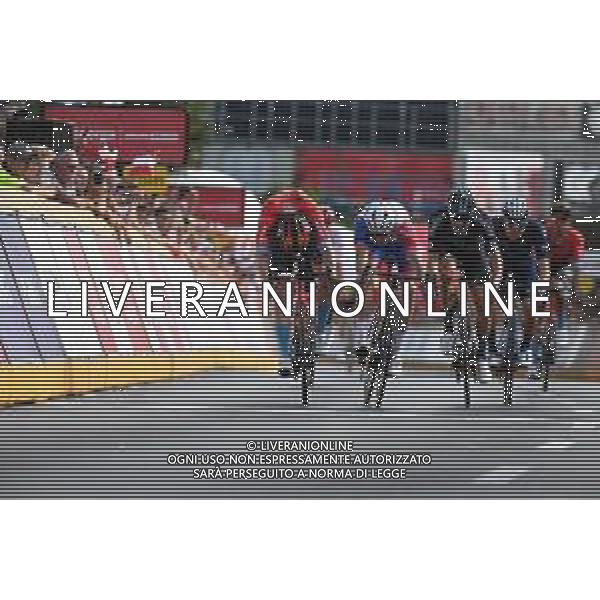 03-08-2022 Tour De Pologne; Tappa 05 Lancut - Rzeszow; 2022, Bahrain - Victorious; 2022, Groupama - Fdj; 2022, Dsm; Bauhaus, Phil; Demare, Arnaud; Arndt, Nikias; Rzeszow; ©SIROTTI/AGENZIA ALDO LIVERANI SAS