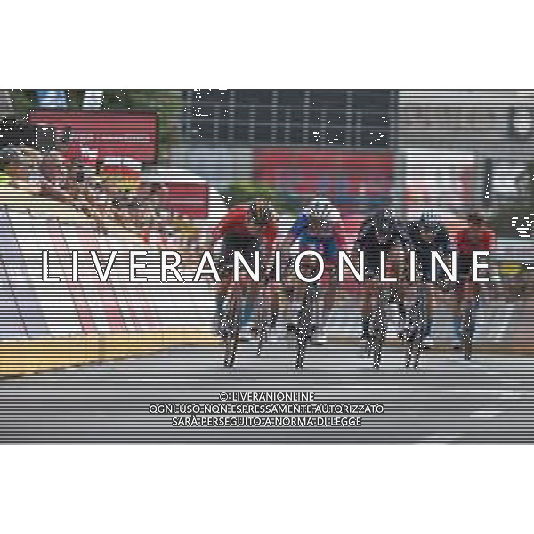 03-08-2022 Tour De Pologne; Tappa 05 Lancut - Rzeszow; 2022, Bahrain - Victorious; 2022, Groupama - Fdj; 2022, Dsm; Bauhaus, Phil; Demare, Arnaud; Arndt, Nikias; Rzeszow; ©SIROTTI/AGENZIA ALDO LIVERANI SAS