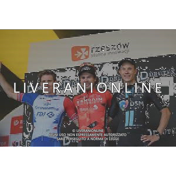 03-08-2022 Tour De Pologne; Tappa 05 Lancut - Rzeszow; 2022, Bahrain - Victorious; 2022, Groupama - Fdj; 2022, Dsm; Bauhaus, Phil; Demare, Arnaud; Arndt, Nikias; Rzeszow; ©SIROTTI/AGENZIA ALDO LIVERANI SAS
