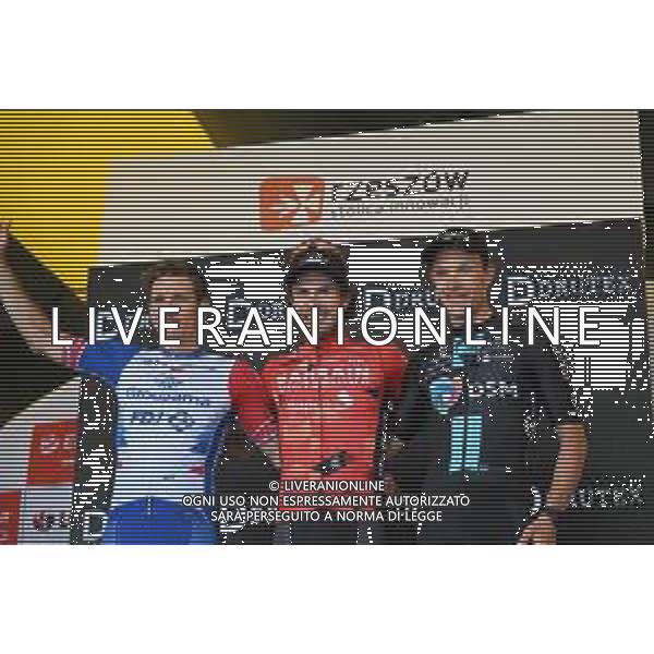 03-08-2022 Tour De Pologne; Tappa 05 Lancut - Rzeszow; 2022, Bahrain - Victorious; 2022, Groupama - Fdj; 2022, Dsm; Bauhaus, Phil; Demare, Arnaud; Arndt, Nikias; Rzeszow; ©SIROTTI/AGENZIA ALDO LIVERANI SAS