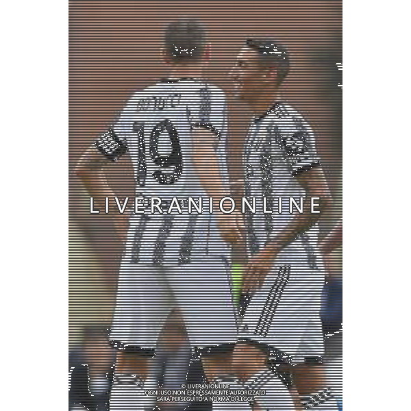 Villar Perosa (To) 04.08.2022 Campo Sportivo G. Scirea ©Manuela Viganti/Agenzia Aldo Liverani Partita Amichevole Juventus A vs Juventus Under 23 Nella foto: esultanza juventus dopo il gol di leonardo bonucci ©Viganti/AGENZIA ALDO LIVERANI SAS