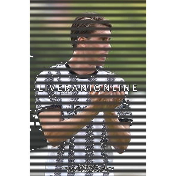 Villar Perosa (To) 04.08.2022 Campo Sportivo G. Scirea ©Manuela Viganti/Agenzia Aldo Liverani Partita Amichevole Juventus A vs Juventus Under 23 Nella foto: dusan vlahovic ©Viganti/AGENZIA ALDO LIVERANI SAS