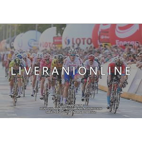 05-08-2022 Tour De Pologne; Tappa 07 Skawina - Krakow; 2022, Groupama - Fdj; 2022, Jumbo - Visma; 2022, Bahrain - Victorious; Demare, Arnaud; Kooij, Olav; Bauhaus, Phil; Krakow; ©SIROTTI/AGENZIA ALDO LIVERANI SAS