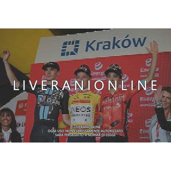 05-08-2022 Tour De Pologne; Tappa 07 Skawina - Krakow; 2022, Ineos - Grenadiers; 2022, Dsm; 2022, Bahrain - Victorious; Hayter, Ethan; Arensman, Thymen; Bilbao, Peio; Krakow; ©SIROTTI/AGENZIA ALDO LIVERANI SAS