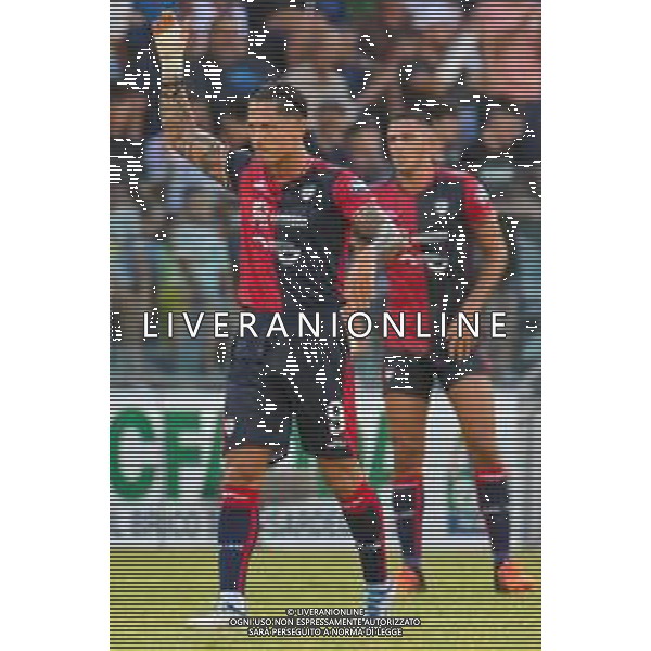 5-8-2022. Cagliari Calcio-Perugia Calcio spa, trentaduesimi Coppa Italia 2022/2023. Stadio Unipol Domus, Cagliari. Foto Salvatore Moi/Aldo Liverani sas. Gol ed esultanza del Cagliari contro Perugia in casa. Segna:Gianluca Lapadula Cagliari su rigore ©MOI/AGENZIA ALDO LIVERANI SAS
