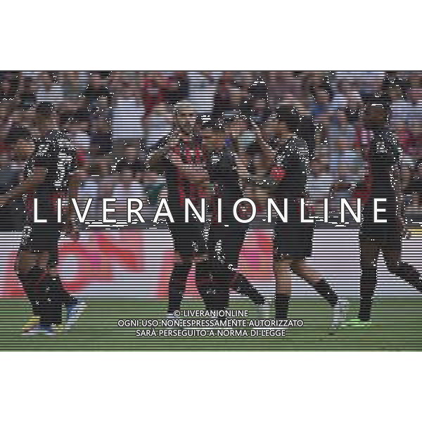 esultanza Milan dopo il gol dell\'1 a 1 Rafael Leao LR Vicenza vs Milan Vicenza 06-08-2022 Stadio Romeo Menti amichevole precampionato foto Roberto Garavaglia/ag. Aldo Liverani sas /AGENZIA ALDO LIVERANI SAS