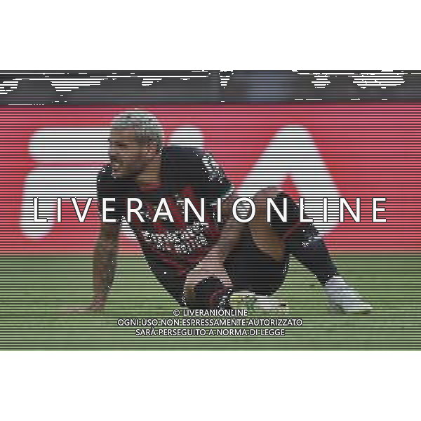 Theo Hernandez (Milan) dolorante a terra dopo un\'azione di gioco LR Vicenza vs Milan Vicenza 06-08-2022 Stadio Romeo Menti amichevole precampionato foto Roberto Garavaglia/ag. Aldo Liverani sas /AGENZIA ALDO LIVERANI SAS