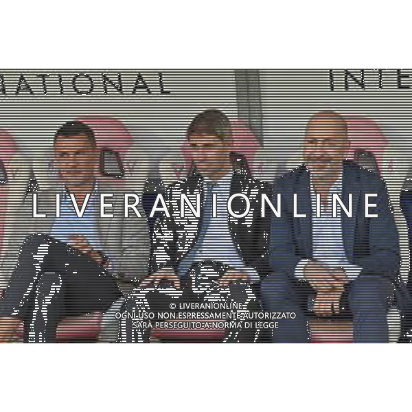 da SX Paolo Maldini direttore area tecnica Milan, Frederic Massara direttore sportivo Milan e Ivan Gazidis amministratore delegato Milan LR Vicenza vs Milan Vicenza 06-08-2022 Stadio Romeo Menti amichevole precampionato foto Roberto Garavaglia/ag. Aldo Liverani sas
