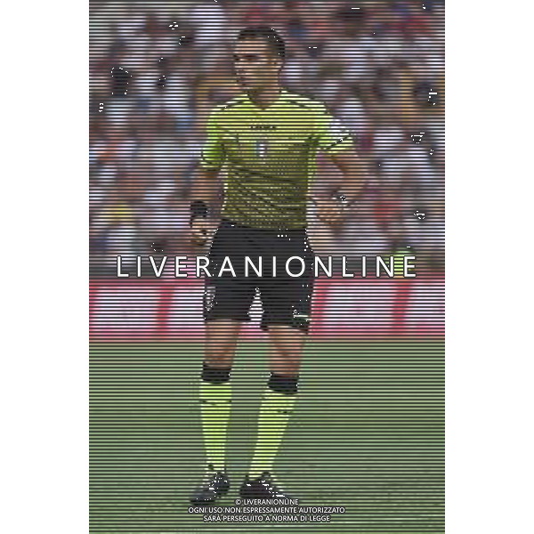l\'arbitro Marco Monaldi di Macerata LR Vicenza vs Milan Vicenza 06-08-2022 Stadio Romeo Menti amichevole precampionato foto Roberto Garavaglia/ag. Aldo Liverani sas