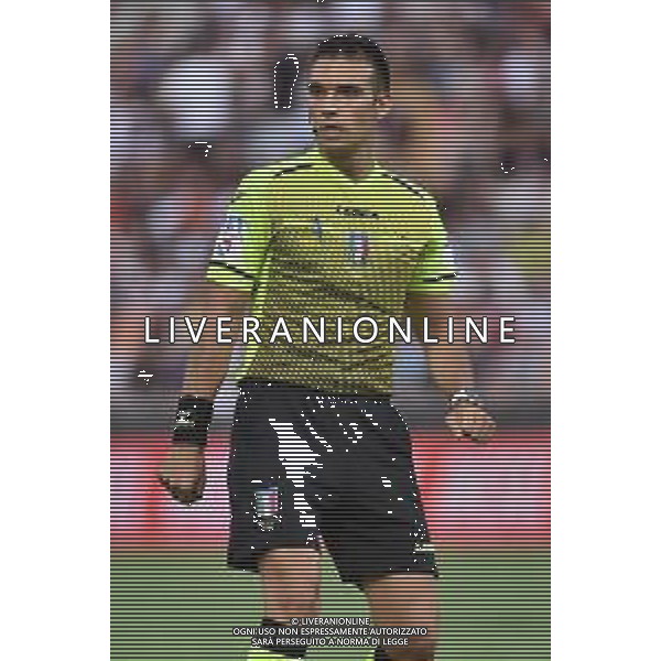 l\'arbitro Marco Monaldi di Macerata LR Vicenza vs Milan Vicenza 06-08-2022 Stadio Romeo Menti amichevole precampionato foto Roberto Garavaglia/ag. Aldo Liverani sas