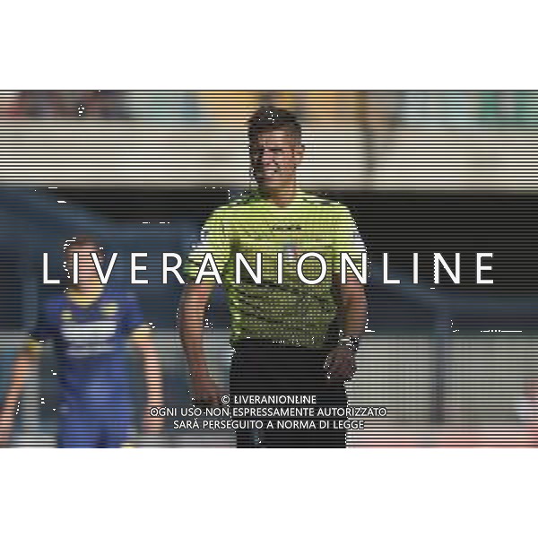 l\'arbitro Niccolo\' Baroni di Firenze Hellas Verona vs Bari Verona 07-08-2022 Stadio Marcantonio Bentegodi Coppa Italia Frecciarossa - 32mi di finale foto Roberto Garavaglia/ag. Aldo Liverani sas /AGENZIA ALDO LIVERANIN SAS