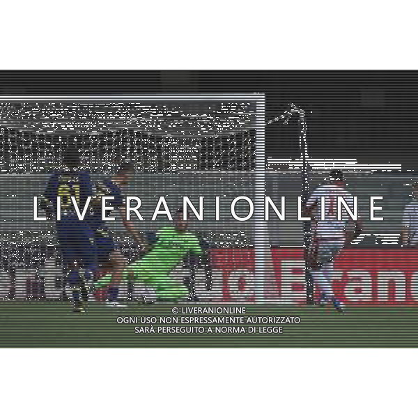 Walid Cheddira (Bari) segna il gol del 2 a 1 Hellas Verona vs Bari Verona 07-08-2022 Stadio Marcantonio Bentegodi Coppa Italia Frecciarossa - 32mi di finale foto Roberto Garavaglia/ag. Aldo Liverani sas /AGENZIA ALDO LIVERANIN SAS