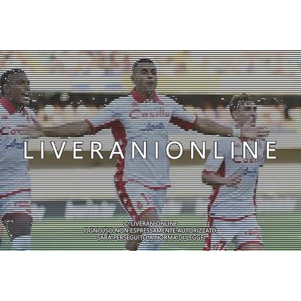 Walid Cheddira (Bari) esulta dopo il gol del 3 a 1 Hellas Verona vs Bari Verona 07-08-2022 Stadio Marcantonio Bentegodi Coppa Italia Frecciarossa - 32mi di finale foto Roberto Garavaglia/ag. Aldo Liverani sas /AGENZIA ALDO LIVERANIN SAS