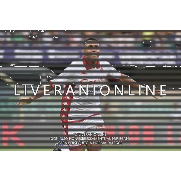 Walid Cheddira (Bari) esulta dopo il gol del 4 a 1 Hellas Verona vs Bari Verona 07-08-2022 Stadio Marcantonio Bentegodi Coppa Italia Frecciarossa - 32mi di finale foto Roberto Garavaglia/ag. Aldo Liverani sas /AGENZIA ALDO LIVERANIN SAS