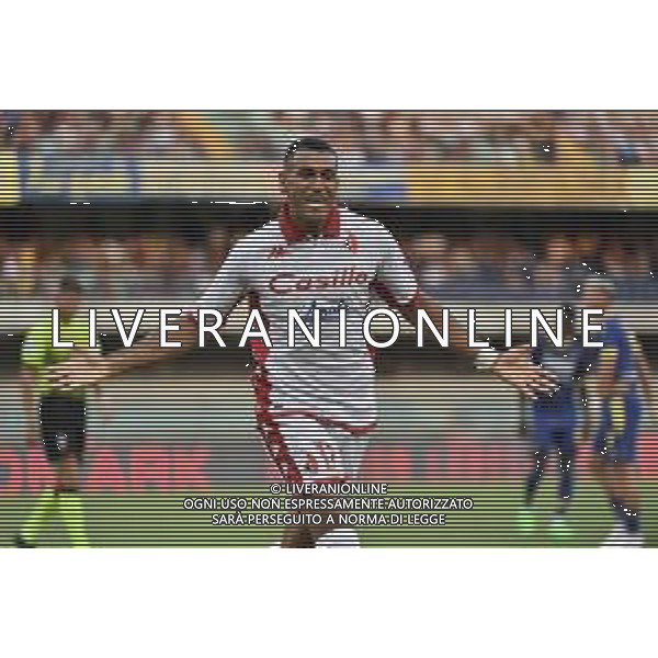 Walid Cheddira (Bari) esulta dopo il gol del 4 a 1 Hellas Verona vs Bari Verona 07-08-2022 Stadio Marcantonio Bentegodi Coppa Italia Frecciarossa - 32mi di finale foto Roberto Garavaglia/ag. Aldo Liverani sas /AGENZIA ALDO LIVERANIN SAS