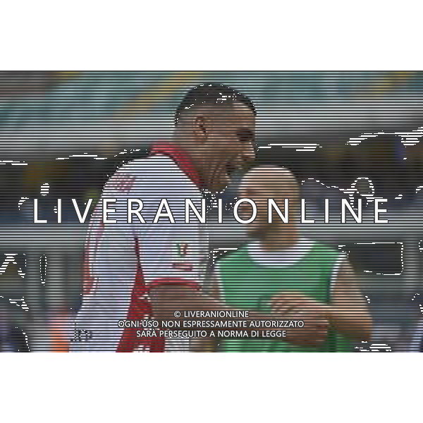 Walid Cheddira (Bari) esulta dopo il gol del 4 a 1 Hellas Verona vs Bari Verona 07-08-2022 Stadio Marcantonio Bentegodi Coppa Italia Frecciarossa - 32mi di finale foto Roberto Garavaglia/ag. Aldo Liverani sas /AGENZIA ALDO LIVERANIN SAS