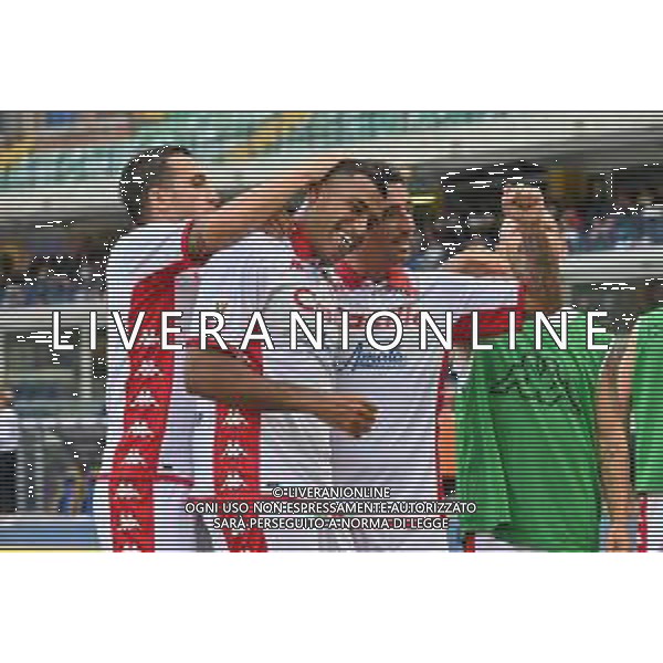 esultanza Bari dopo il gol del 4 a 1 Hellas Verona vs Bari Verona 07-08-2022 Stadio Marcantonio Bentegodi Coppa Italia Frecciarossa - 32mi di finale foto Roberto Garavaglia/ag. Aldo Liverani sas /AGENZIA ALDO LIVERANIN SAS