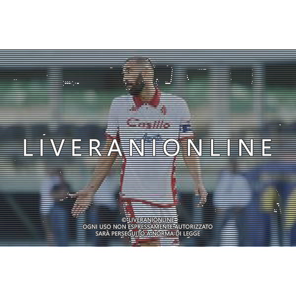 Valerio Di Cesare (Bari) Hellas Verona vs Bari Verona 07-08-2022 Stadio Marcantonio Bentegodi Coppa Italia Frecciarossa - 32mi di finale foto Roberto Garavaglia/ag. Aldo Liverani sas /AGENZIA ALDO LIVERANIN SAS