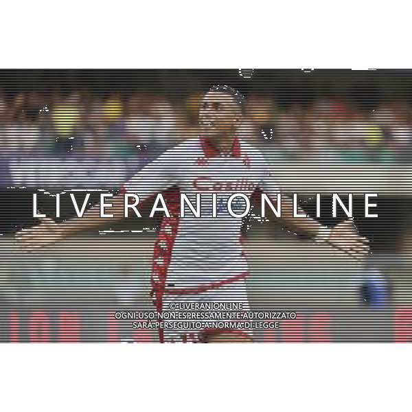 Walid Cheddira (Bari) esulta dopo un gol Hellas Verona vs Bari Verona 07-08-2022 Stadio Marcantonio Bentegodi Coppa Italia Frecciarossa - 32mi di finale foto Roberto Garavaglia/ag. Aldo Liverani sas /AGENZIA ALDO LIVERANIN SAS