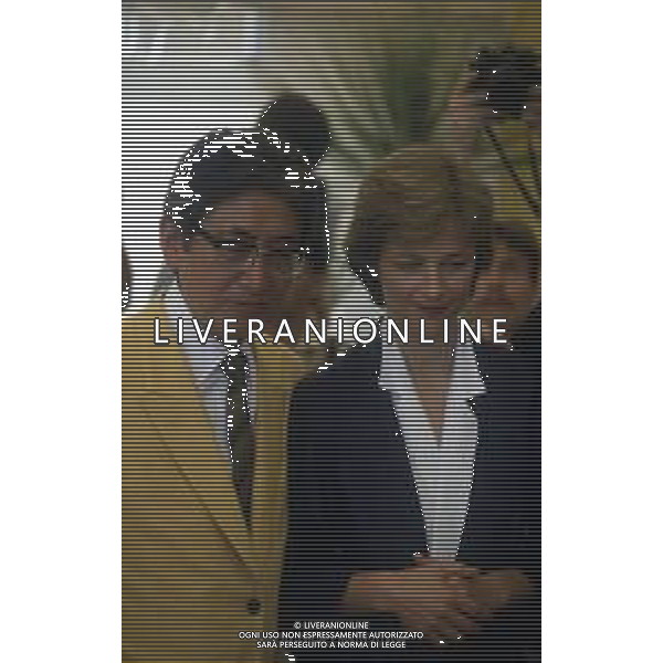 RETROSPETTIVA CHARLOTTE RAMPLING ATTRCE NELLA FOTO CHARLOTTE RAMPLING A VENEZIA NELL\'ANNO 1986 CON OSHIMA NAGISA  AG ALDO LIVERANI SAS 