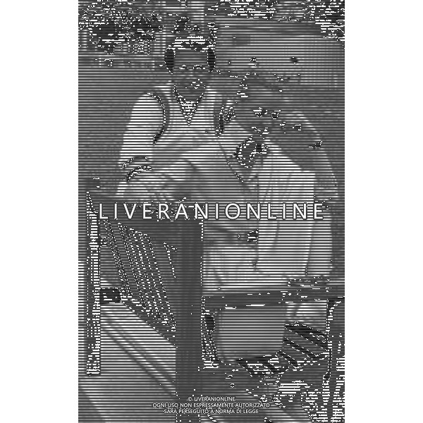 RETROSPETTIVA EMIDIO REMIGI DETTO MEMO, CANTANTE NELLA FOTO A SAINT VINCENT NEL 1982 CON CAROL ANDRE\' SMITH ©Archivio Giovanni Liverani/AG ALDO LIVERANI SAS   