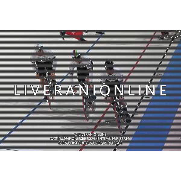 11-08-2022 European Championships Elite Track; Giornata 01; 2022, Olanda; Hoogland, Jeffrey; Lavreysen, Harrie; Van Den Berg, Roy; Munich - Messe; ©SIROTTI/AGENZIA ALDO LIVERANI SAS   