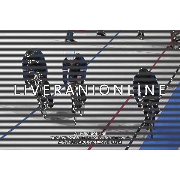 11-08-2022 European Championships Elite Track; Giornata 01; 2022, France; Gillion, Timmy; Landerneau, Melvin; Vigier, Sebastien; Munich - Messe; ©SIROTTI/AGENZIA ALDO LIVERANI SAS   