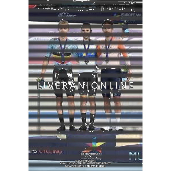 12-08-2022 European Championships Elite Track; Giornata 02; 2022, Cofidis; 2022, Sport Vlaanderen - Baloise; 2022, Beat Cycling; Thomas, Benjamin; Ghys, Robbe; Hoppezak, Vincent; Munich - Messe; ©SIROTTI/AGENZIA ALDO LIVERANI SAS   