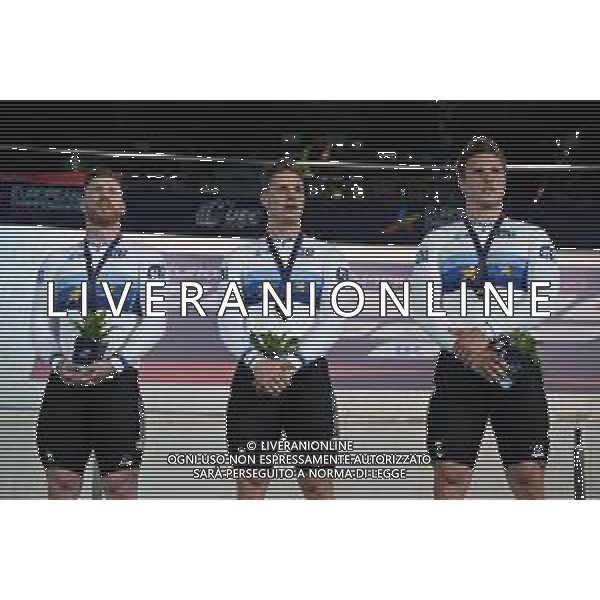 12-08-2022 European Championships Elite Track; Giornata 02; 2022, Olanda; Hoogland, Jeffrey; Lavreysen, Harrie; Van Den Berg, Roy; Munich - Messe; ©SIROTTI/AGENZIA ALDO LIVERANI SAS   