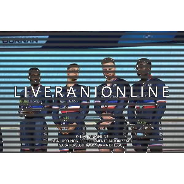 12-08-2022 European Championships Elite Track; Giornata 02; 2022, France; Gillion, Timmy; Helal, Rayan; Vigier, Sebastien; Landerneau, Melvin; Munich - Messe; ©SIROTTI/AGENZIA ALDO LIVERANI SAS   