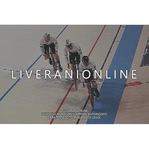 12-08-2022 European Championships Elite Track; Giornata 02; 2022, Olanda; Hoogland, Jeffrey; Lavreysen, Harrie; Van Den Berg, Roy; Munich - Messe; ©SIROTTI/AGENZIA ALDO LIVERANI SAS   