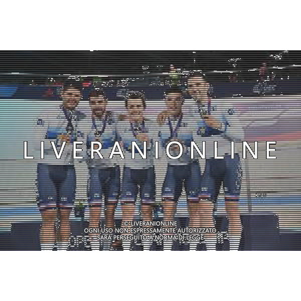 12-08-2022 European Championships Elite Track; Giornata 02; 2022, France; Denis, Thomas; Lafargue, Quentin; Tabellion, Valentin; Thomas, Benjamin; Munich - Messe; ©SIROTTI/AGENZIA ALDO LIVERANI SAS   