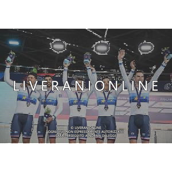 12-08-2022 European Championships Elite Track; Giornata 02; 2022, France; Denis, Thomas; Lafargue, Quentin; Tabellion, Valentin; Thomas, Benjamin; Munich - Messe; ©SIROTTI/AGENZIA ALDO LIVERANI SAS   