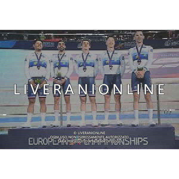 12-08-2022 European Championships Elite Track; Giornata 02; 2022, France; Denis, Thomas; Lafargue, Quentin; Tabellion, Valentin; Thomas, Benjamin; Munich - Messe; ©SIROTTI/AGENZIA ALDO LIVERANI SAS   