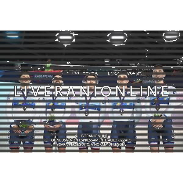 12-08-2022 European Championships Elite Track; Giornata 02; 2022, France; Denis, Thomas; Lafargue, Quentin; Tabellion, Valentin; Thomas, Benjamin; Munich - Messe; ©SIROTTI/AGENZIA ALDO LIVERANI SAS   