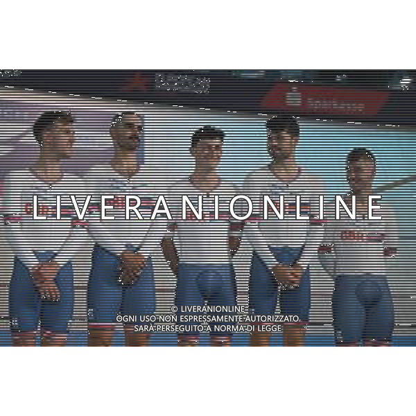 12-08-2022 European Championships Elite Track; Giornata 02; 2022, Great Britain; Britton, Rhys; Wood, Oliver; Tanfield, Charlie; Emadi, Kian; Tidball, William; Munich - Messe; ©SIROTTI/AGENZIA ALDO LIVERANI SAS   