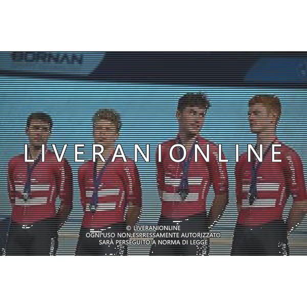 12-08-2022 European Championships Elite Track; Giornata 02; 2022, Danimarca; Bevort, Carl-frederik; Hansen, Tobias; Pedersen, Rasmus; Skivild, Robin; Munich - Messe; ©SIROTTI/AGENZIA ALDO LIVERANI SAS   