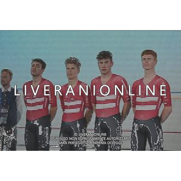 12-08-2022 European Championships Elite Track; Giornata 02; 2022, Danimarca; Bevort, Carl-frederik; Hansen, Tobias; Pedersen, Rasmus; Skivild, Robin; Munich - Messe; ©SIROTTI/AGENZIA ALDO LIVERANI SAS   
