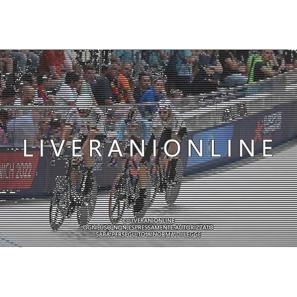 12-08-2022 European Championships Elite Track; Giornata 02; 2022, Lotto - Soudal; 2022, Sport Vlaanderen - Baloise; 2022, Cofidis; Kluge, Roger; Ghys, Robbe; Thomas, Benjamin; Munich - Messe; ©SIROTTI/AGENZIA ALDO LIVERANI SAS   