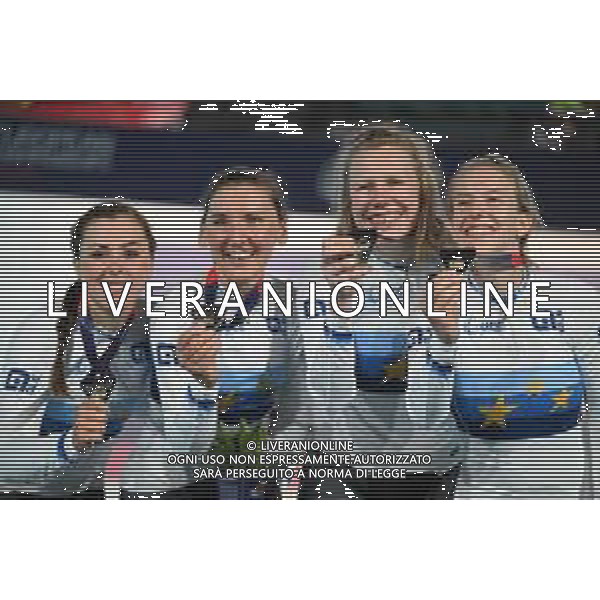 12-08-2022 European Championships Elite Women Track; Giornata 02; 2022, Germany; Brennauer, Lisa; Klein, Lisa; Brausse, Franziska; Kroger, Mieke; Munich - Messe; ©SIROTTI/AGENZIA ALDO LIVERANI SAS   