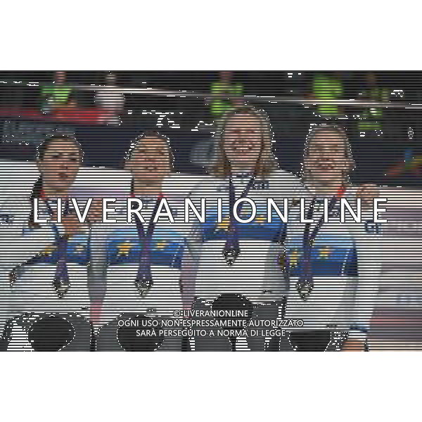 12-08-2022 European Championships Elite Women Track; Giornata 02; 2022, Germany; Brennauer, Lisa; Klein, Lisa; Brausse, Franziska; Kroger, Mieke; Munich - Messe; ©SIROTTI/AGENZIA ALDO LIVERANI SAS   