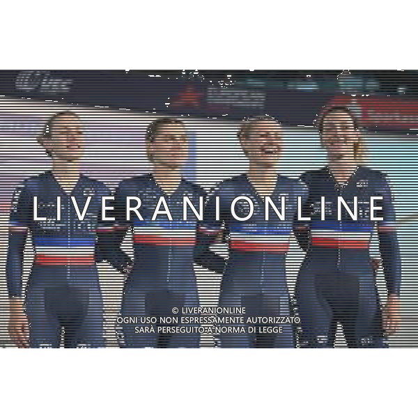12-08-2022 European Championships Elite Women Track; Giornata 02; 2022, France; Berteau, Victoire; Borras, Marion; Copponi, Clara; Fortin, Valentine; Munich - Messe; ©SIROTTI/AGENZIA ALDO LIVERANI SAS   