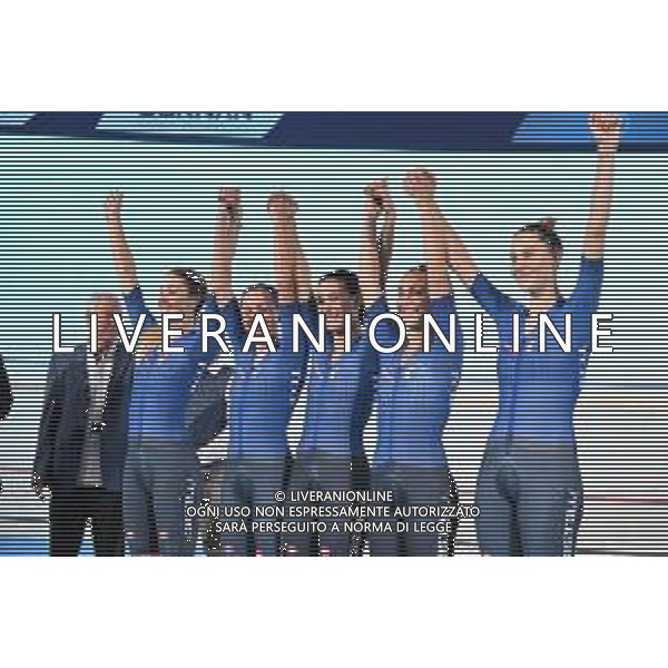12-08-2022 European Championships Elite Women Track; Giornata 02; 2022, Italia; Guazzini, Vittoria; Paternoster, Letizia; Barbieri, Rachele; Zanardi, Silvia; Fidanza, Martina; Munich - Messe; ©SIROTTI/AGENZIA ALDO LIVERANI SAS   