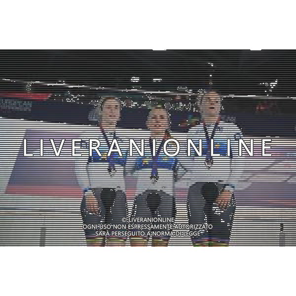 12-08-2022 European Championships Elite Women Track; Giornata 02; 2022, Germany; Friedrich, Lea Sophie; Grabosch, Pauline Sophie; Hinze, Emma; Munich - Messe; ©SIROTTI/AGENZIA ALDO LIVERANI SAS   